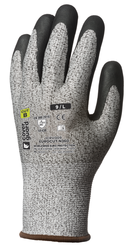 Gants EUROCUT N360 CUT B. HPPE J13 end. Nitr.