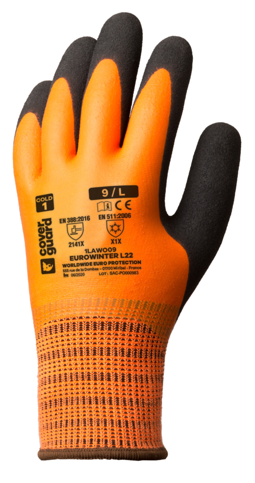 Gants EUROWINTER L22 fourré acrylique double enduction latex
