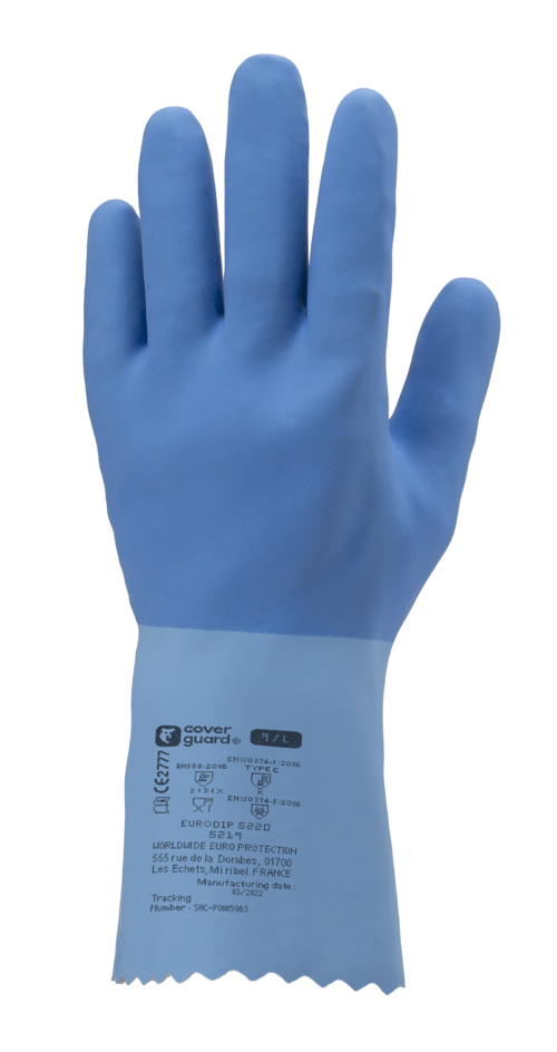 Gants EURODIP 5220 latex sur jersey coton adhérisé
