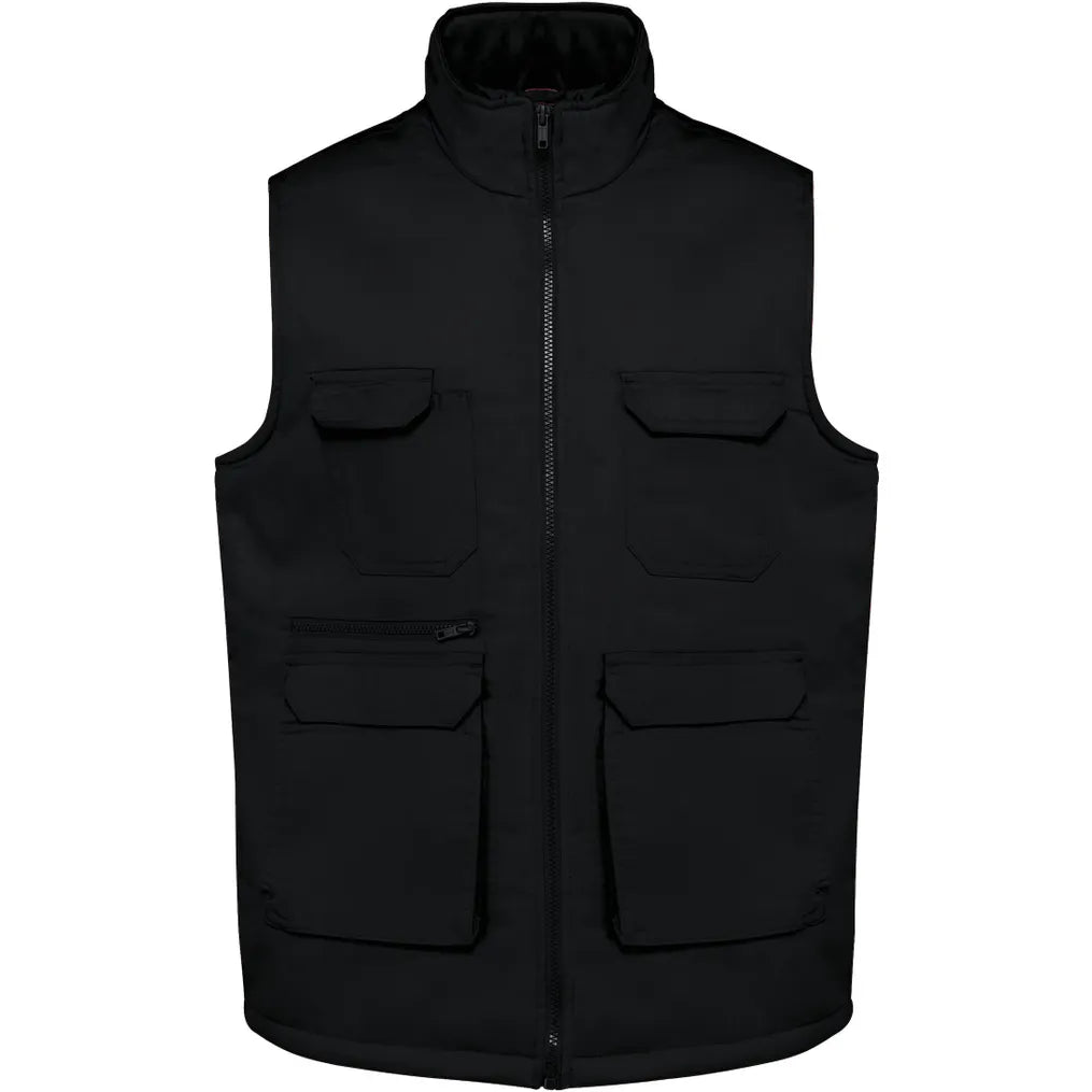 Gilet polycoton multipoches rembourré WK607