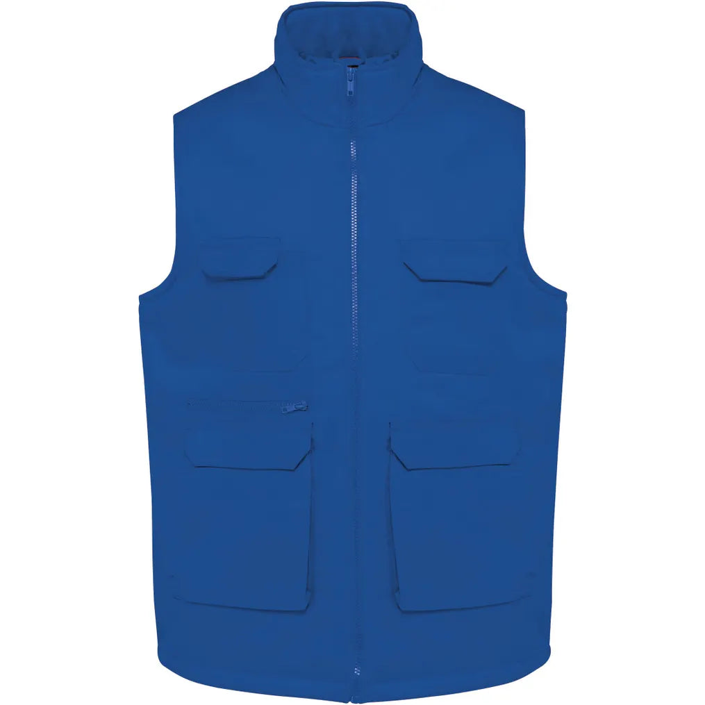 Gilet polycoton multipoches rembourré WK607