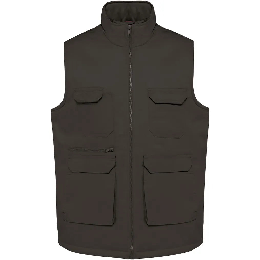 Gilet polycoton multipoches rembourré WK607
