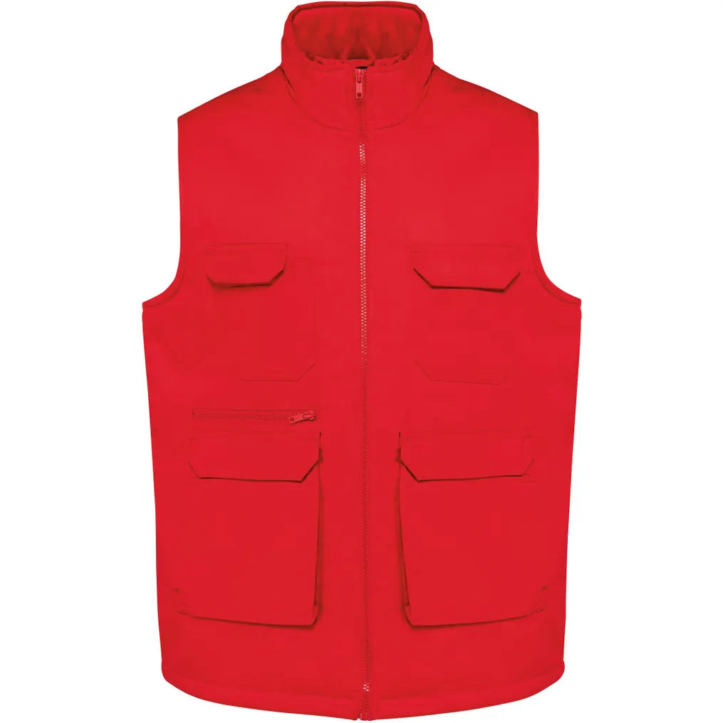 Gilet polycoton multipoches rembourré WK607