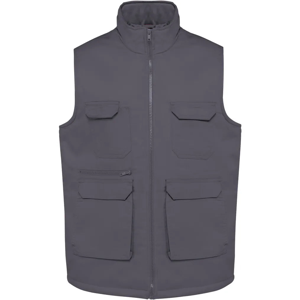 Gilet polycoton multipoches rembourré WK607