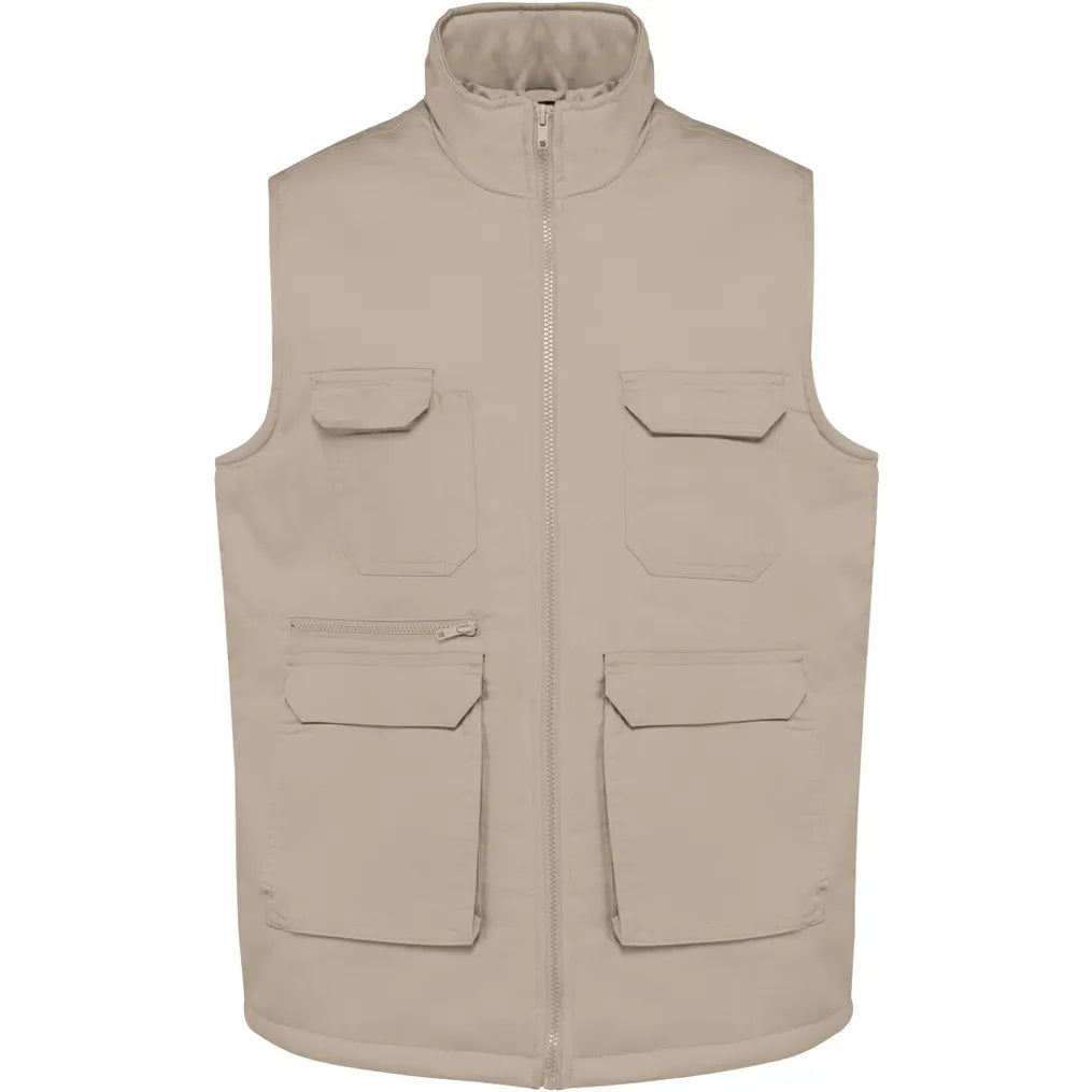 Gilet polycoton multipoches rembourré WK607