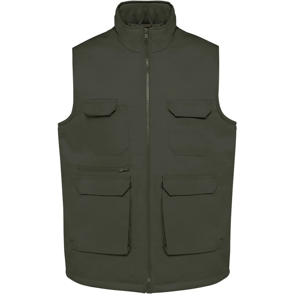 Gilet polycoton multipoches rembourré WK607