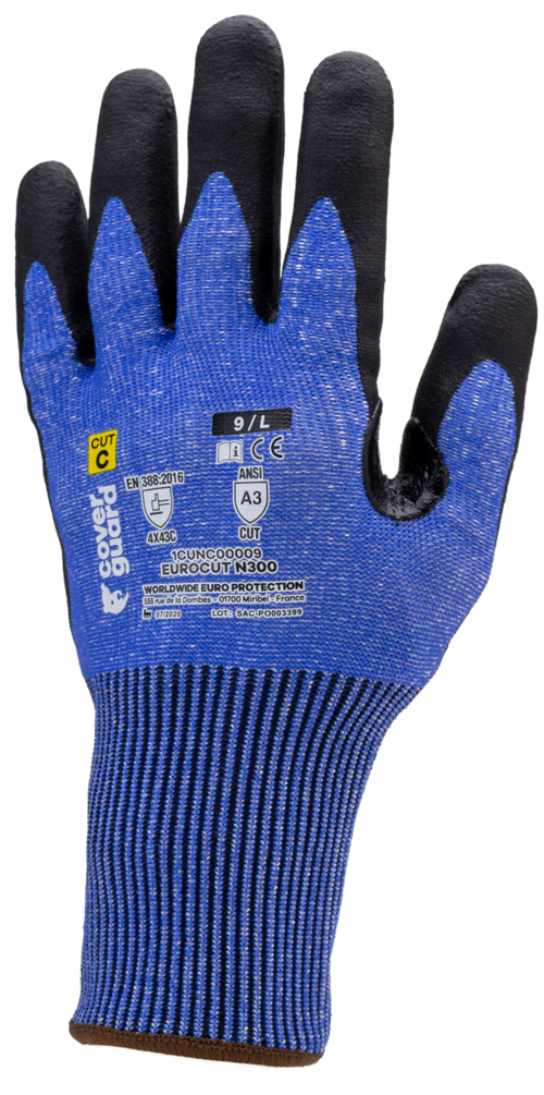 Gants EUROCUT N300 CUT C. HPPE J13 micro mousse nitrile