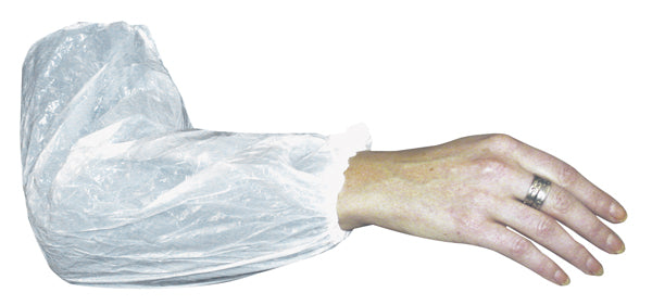 Manchette polyéthylène blanche 40 cm (100 pcs)