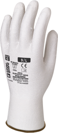Gants EUROCUT 6810, HDPA blanc, enduction palmaire en PU Blanc