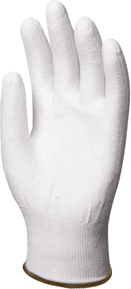Gants EUROCUT 6810, HDPA blanc, enduction palmaire en PU Blanc