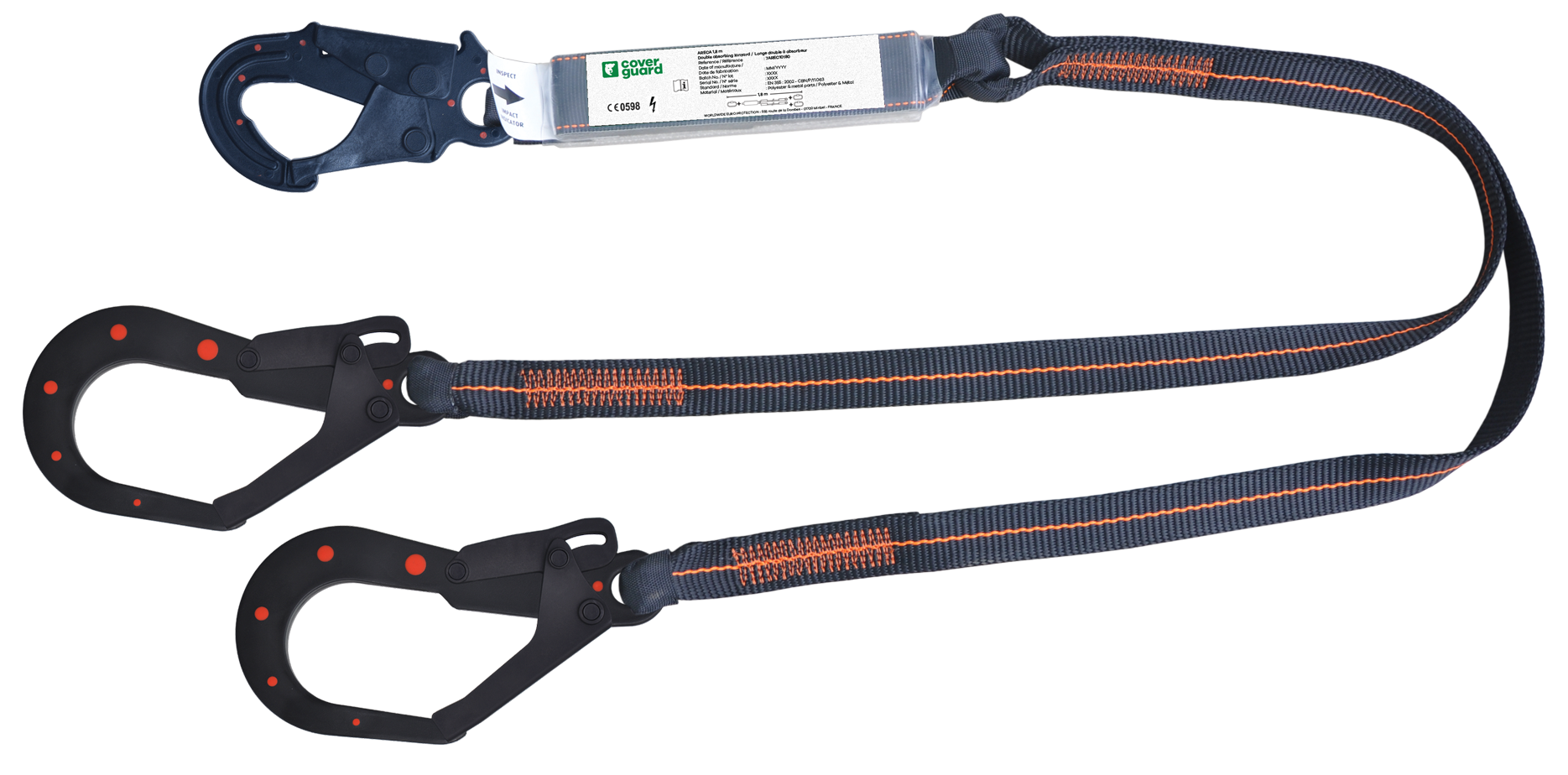 Longe double à absorbeur diélectrique 1.8m ARECA