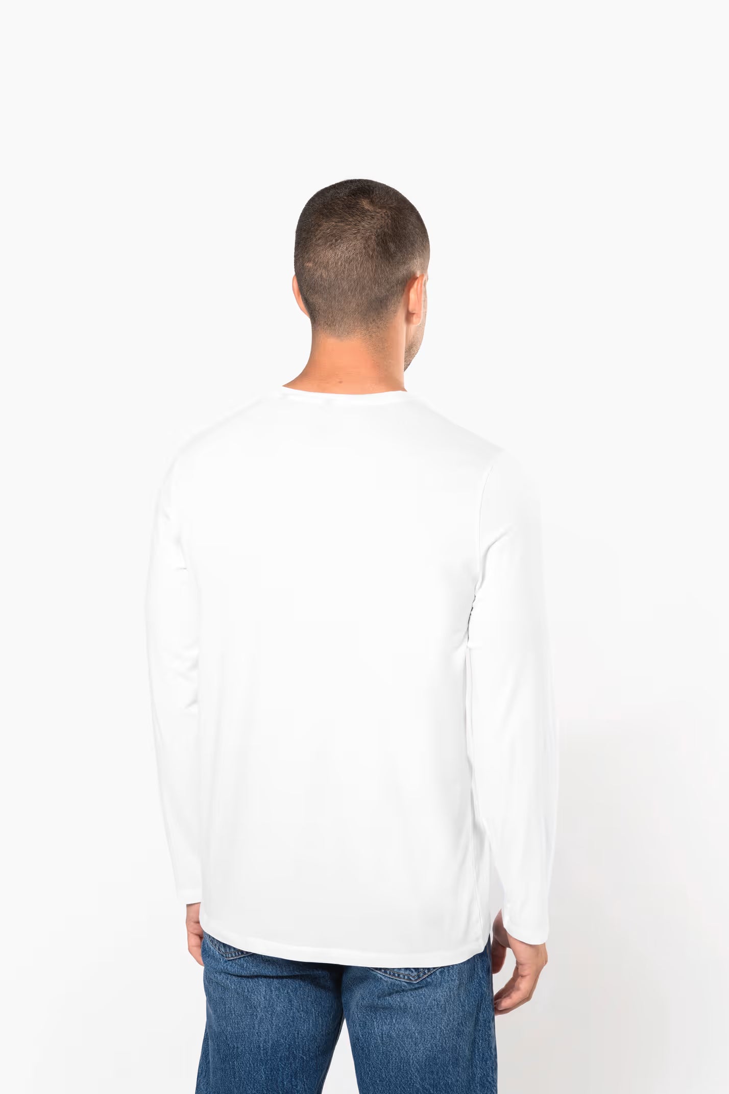 T-shirt col rond manches longues homme