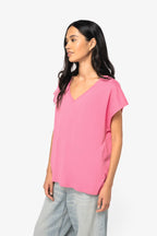 T-shirt écoresponsable col V femme