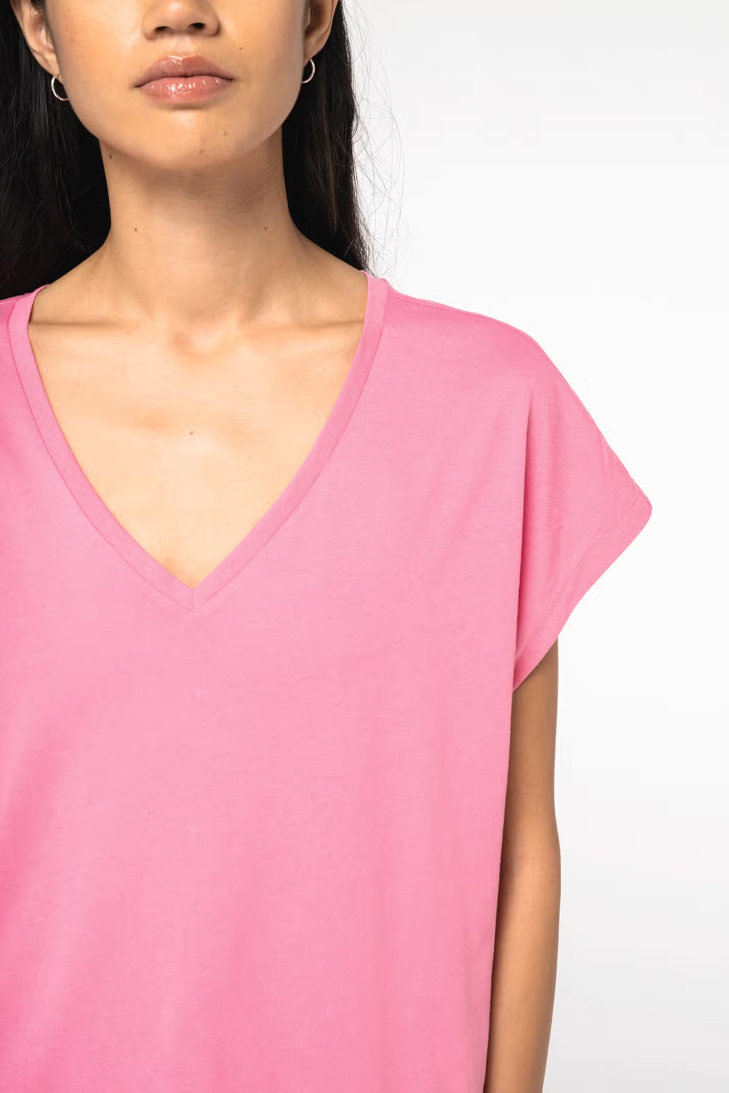 T-shirt écoresponsable col V femme
