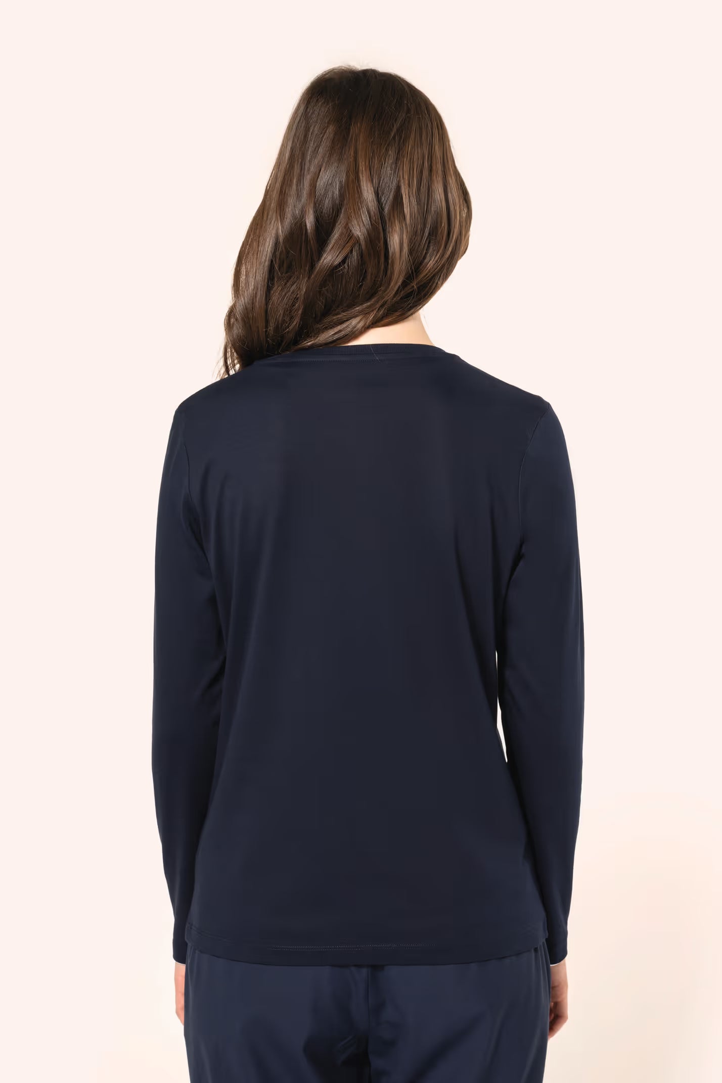 T-shirt Supima® col rond manches longues femme