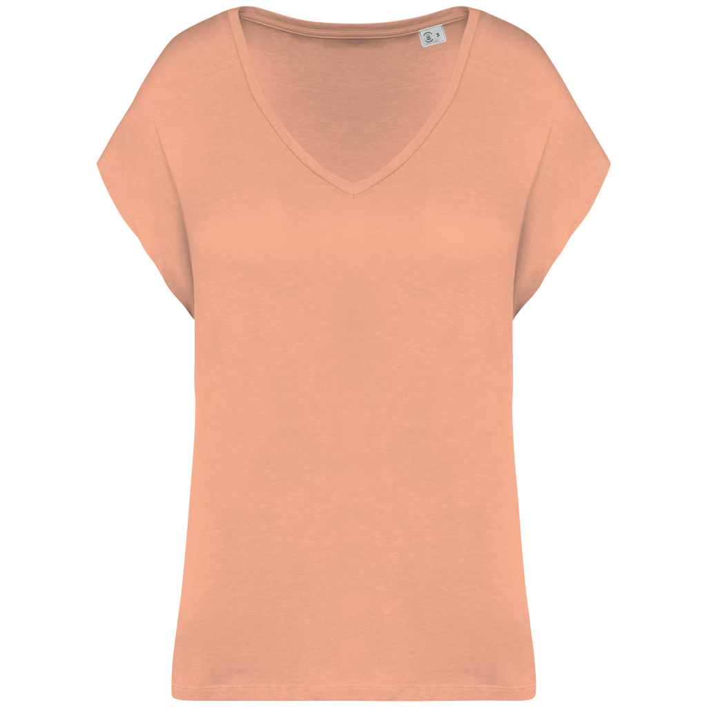 T-shirt écoresponsable col V femme