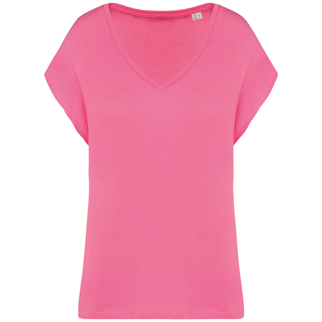 T-shirt écoresponsable col V femme