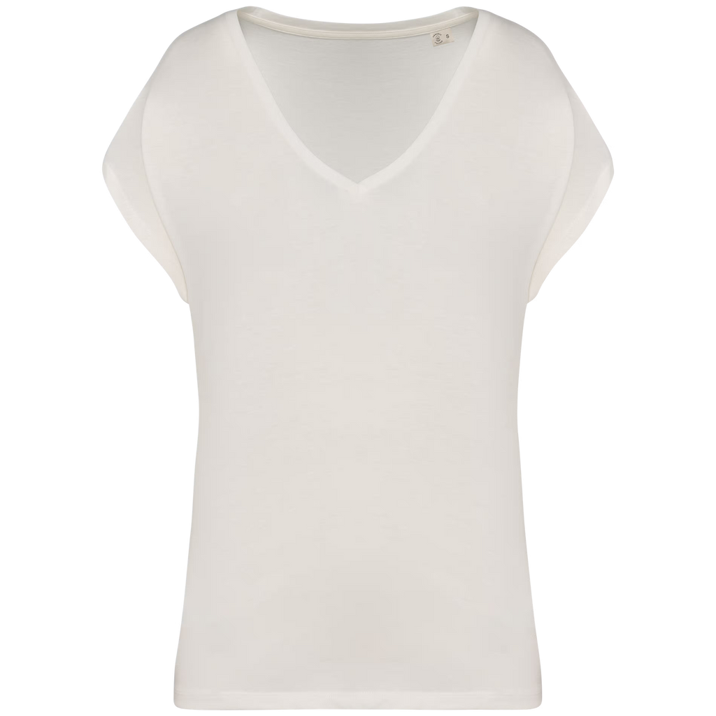 T-shirt écoresponsable col V femme