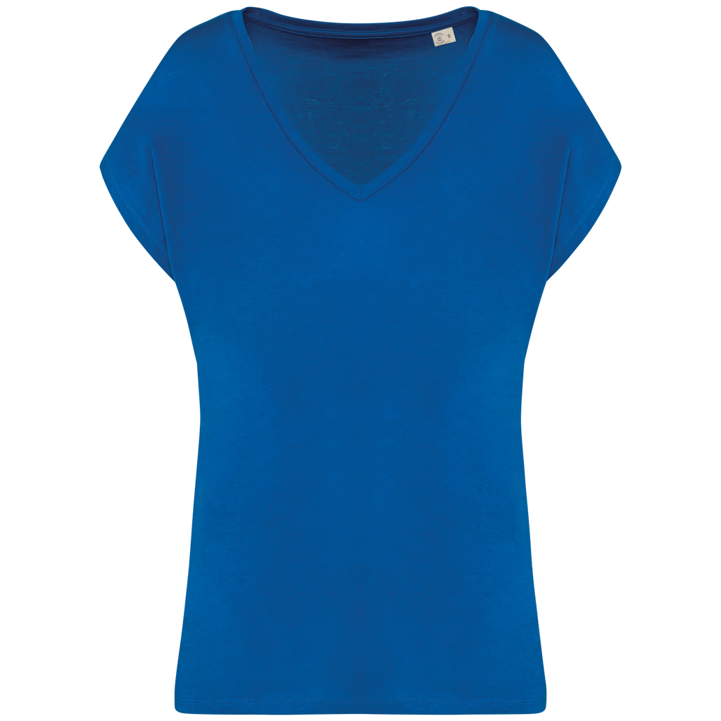 T-shirt écoresponsable col V femme