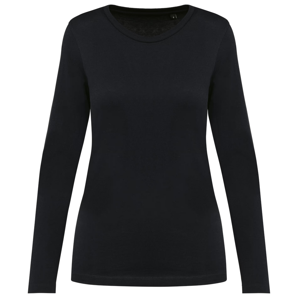 T-shirt Supima® col rond manches longues femme