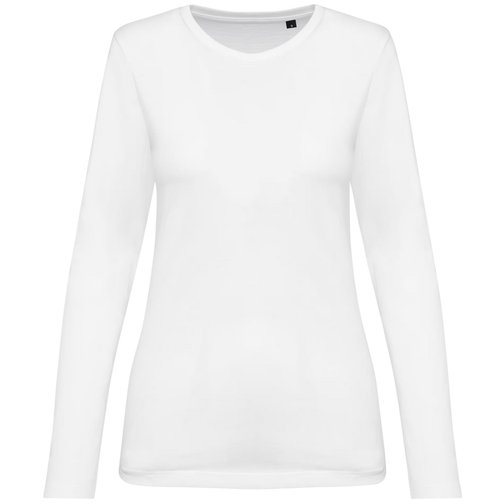 T-shirt Supima® col rond manches longues femme