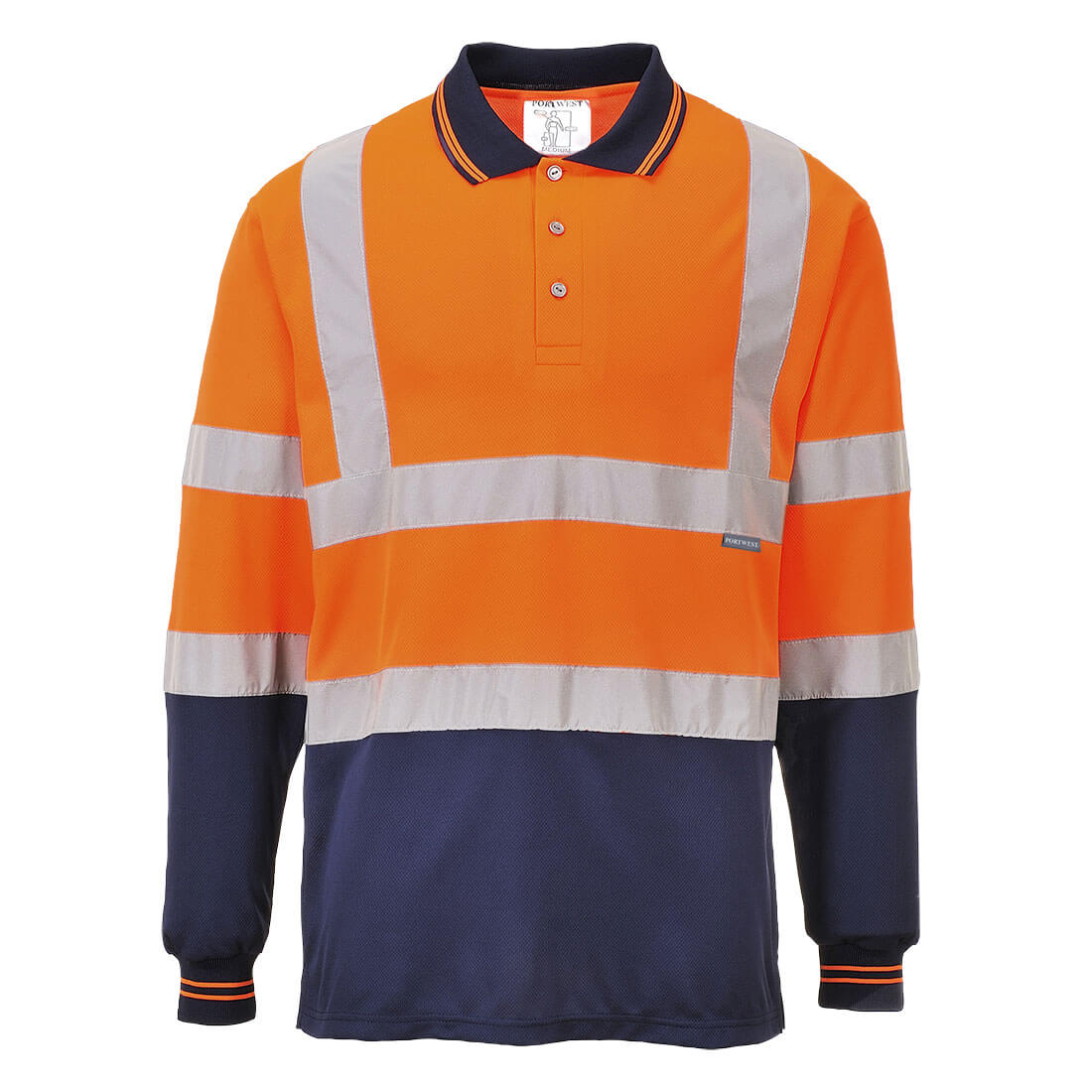 Polo bicolore manches longues S279