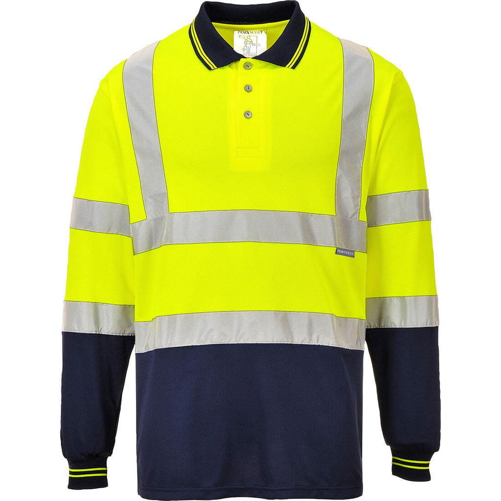 Polo bicolore manches longues S279