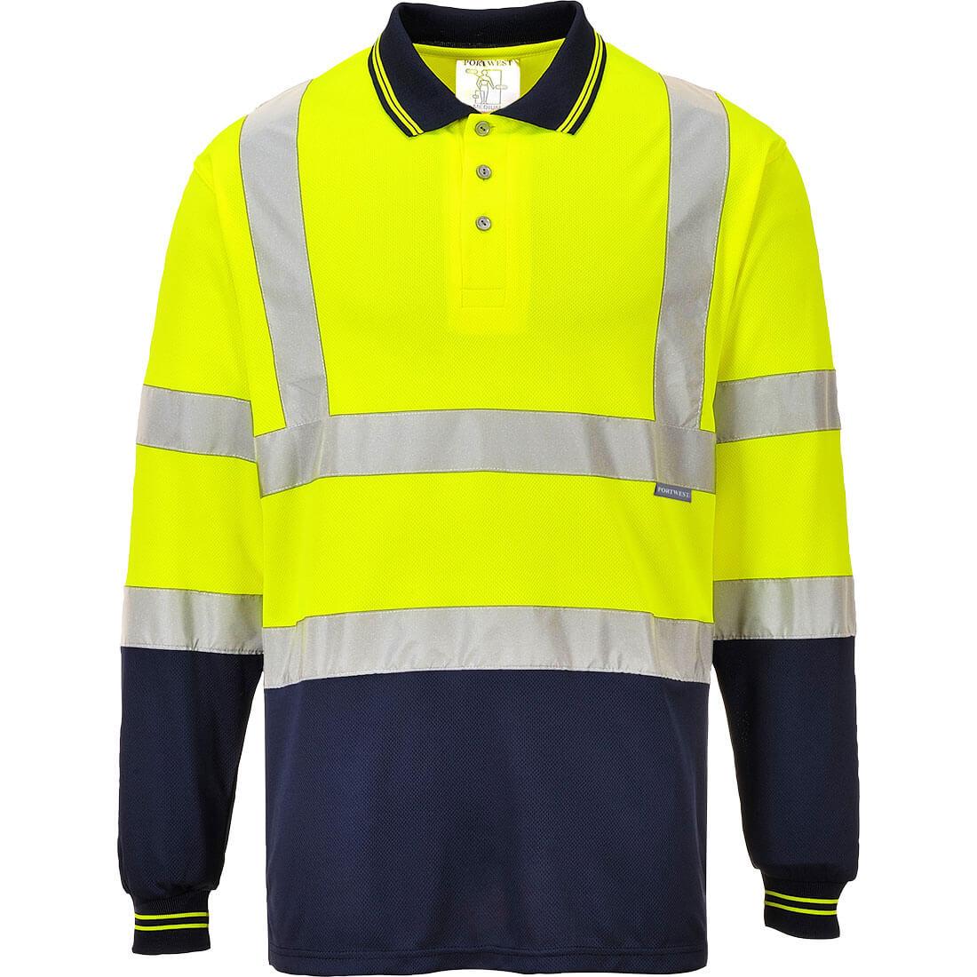 Polo bicolore manches longues S279