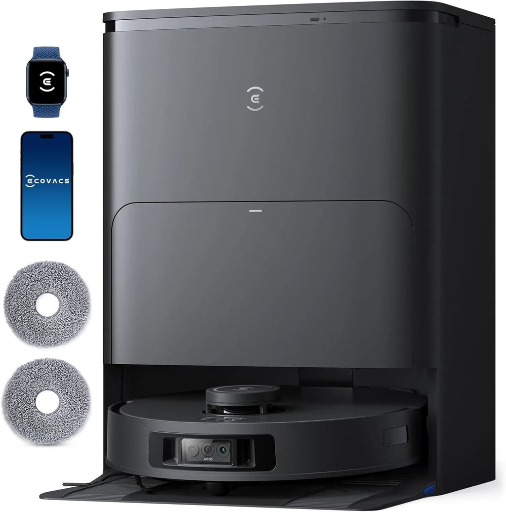 Aspirateur Robot Laveur avec Station 13500 Pa - ECOVACS Deebot T30s Pro Gen2 - Brosse ZeroTangle - Nettoyage à l'eau Chaude - Reconditionné – Très bon état