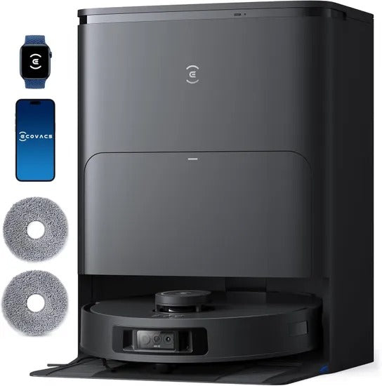 Aspirateur Robot Laveur avec Station 13500 Pa - ECOVACS Deebot T30s Pro Gen2 - Brosse ZeroTangle - Nettoyage à l'eau Chaude - Reconditionné – Très bon état
