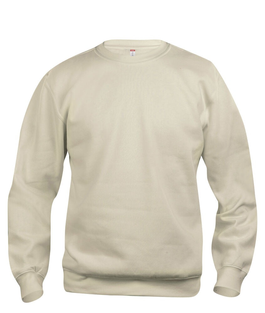Sweat-shirt Beige Basic Roundnec
