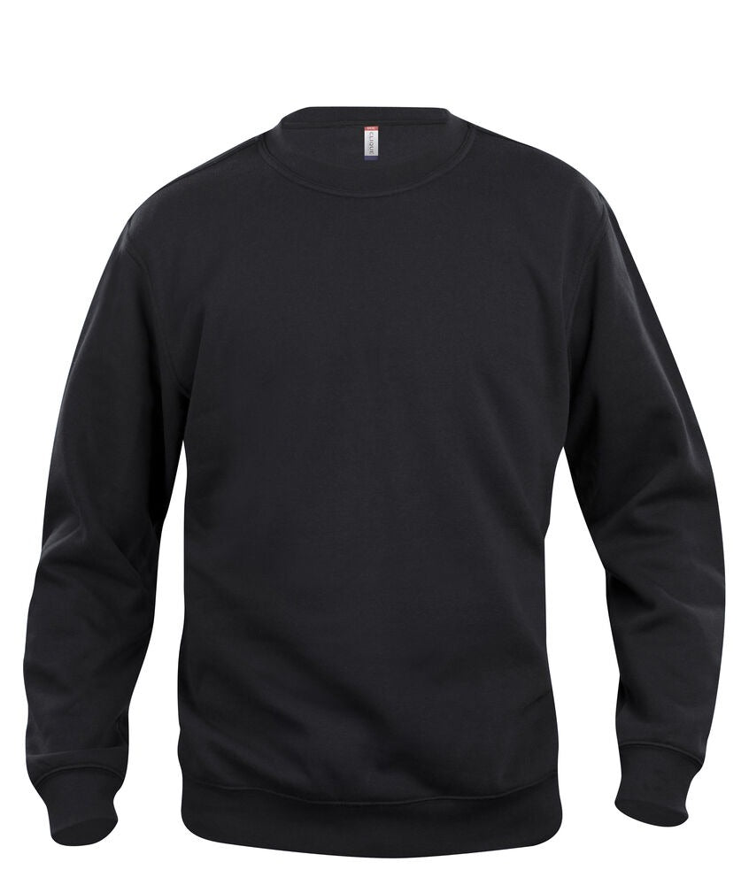 Sweat-shirt Noir Basic Roundnec