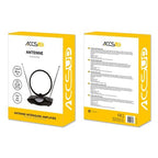 ANTENNE INTERIEURE AMPLIFIEE  - TV / TNT -  Accsup - NOIRE