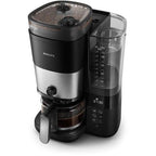 Cafetière Filtre Avec Broyeur Intégré - Philips - HD7888/01 -  10 Tasses - 1,25 L - Noir - Reconditionné – Très bon état