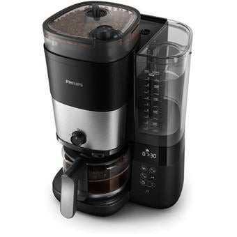 Cafetière Filtre Avec Broyeur Intégré - Philips - HD7888/01 -  10 Tasses - 1,25 L - Noir - Reconditionné – Très bon état