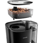 Cafetière Filtre Avec Broyeur Intégré - Philips - HD7888/01 -  10 Tasses - 1,25 L - Noir - Reconditionné – Très bon état