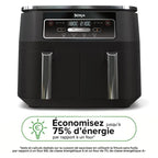 Friteuse sans huile NINJA - Foodi AF200EU - Capacité 7,6L - Double cuve  - 2400W - Reconditionné – Très bon état