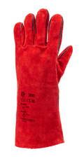 Gants EUROWELD 2631 croûte vachette rouge doublé molleton