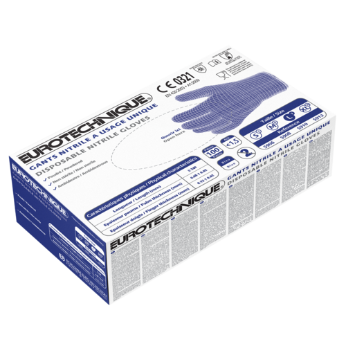 Gants EURO-ONE 5910 Nitrile poudré AQL1.5 x100 gants